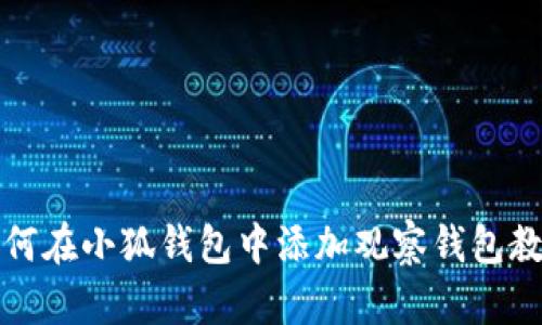 如何在小狐钱包中添加观察钱包教程